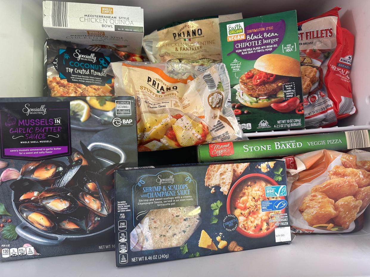 frozen meals from aldi in freezer