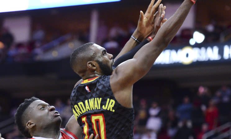 Tim Hardaway Jr. was the unlikely star in Houston on Thursday. (AP)