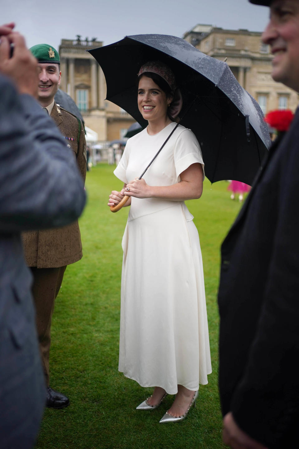 Princess Eugenie said she was ‘delighted’ to support her family at this week’s garden party (Getty Images)