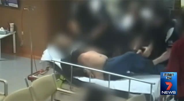 A violent patient at RPH. Source: 7News