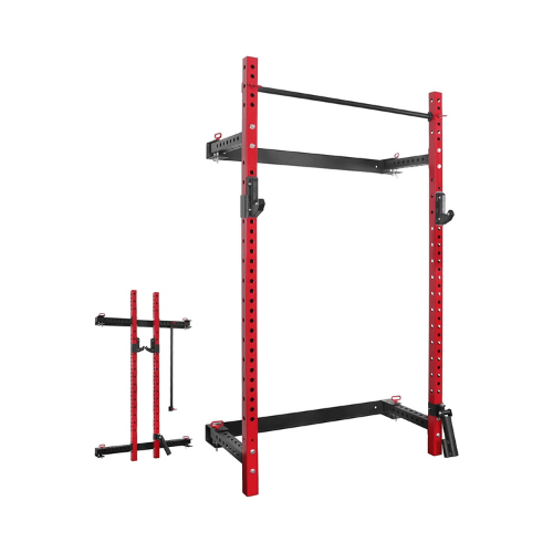 Mikolo Folding Wall Mounted Squat Rack against white background