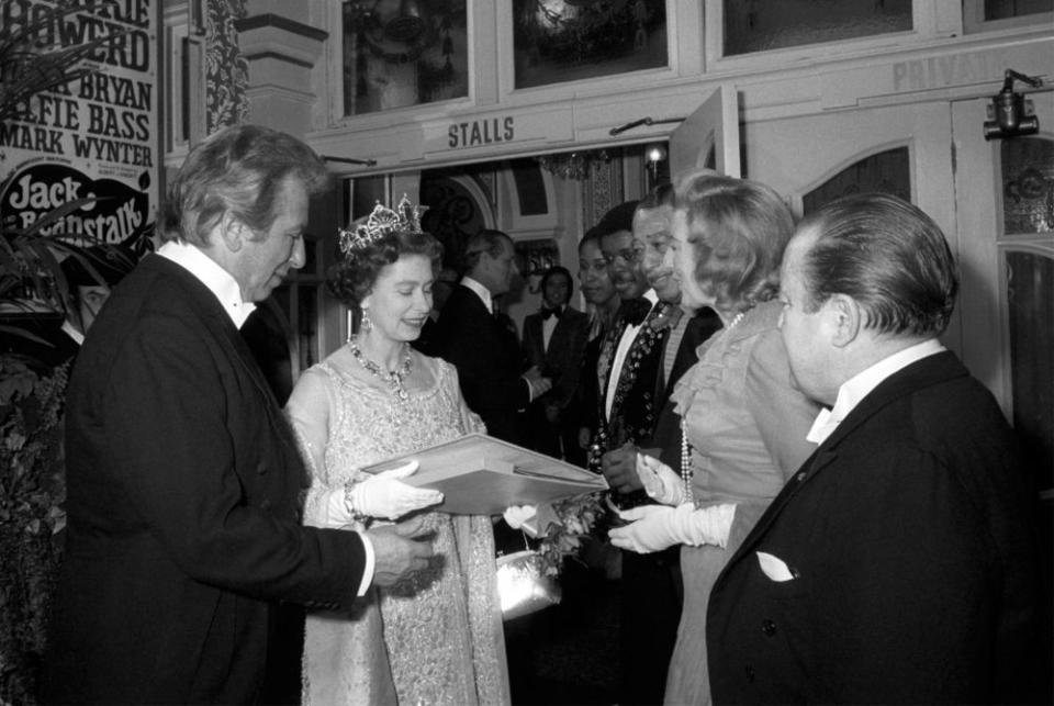 Queen Elizabeth greets Duke Ellington in 1973