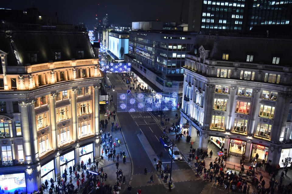 EDITORIAL USE ONLY The??Oxford??Street??Christmas lights are switched on, in partnership with Capital XTRA, celebrating 60 years of the annual display, London.