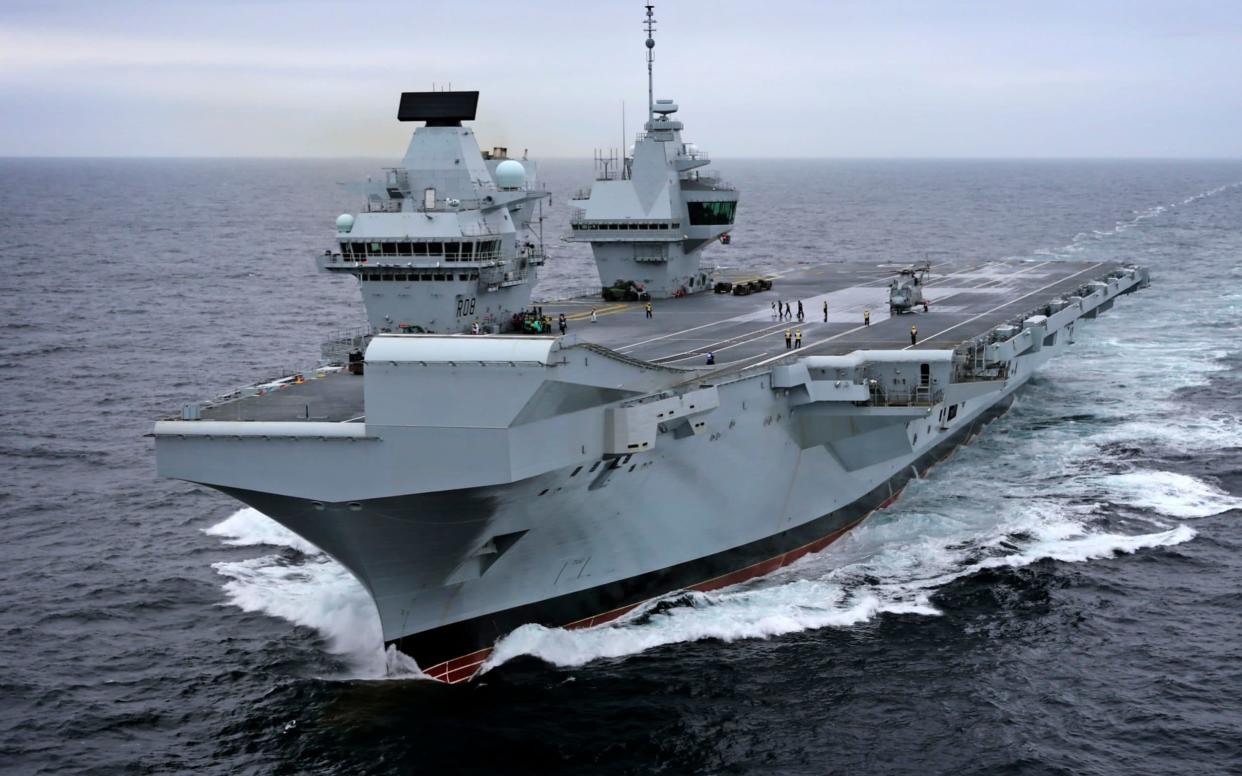 Pictured: Britain's new aircraft carrier, HMS Queen Elizabeth - Royal Navy