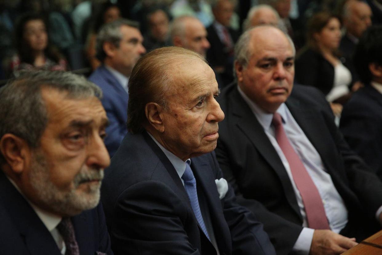 Menem durante la sentencia por la causa AMIA, el 28 de febrero de 2019