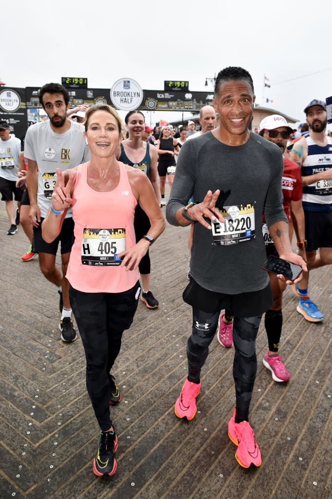 Amy Robach and T.J. Holmes Run Brooklyn Half Marathon Together: See Race-Day Photo