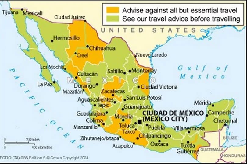 The FCDO's latest travel guidance for Mexico