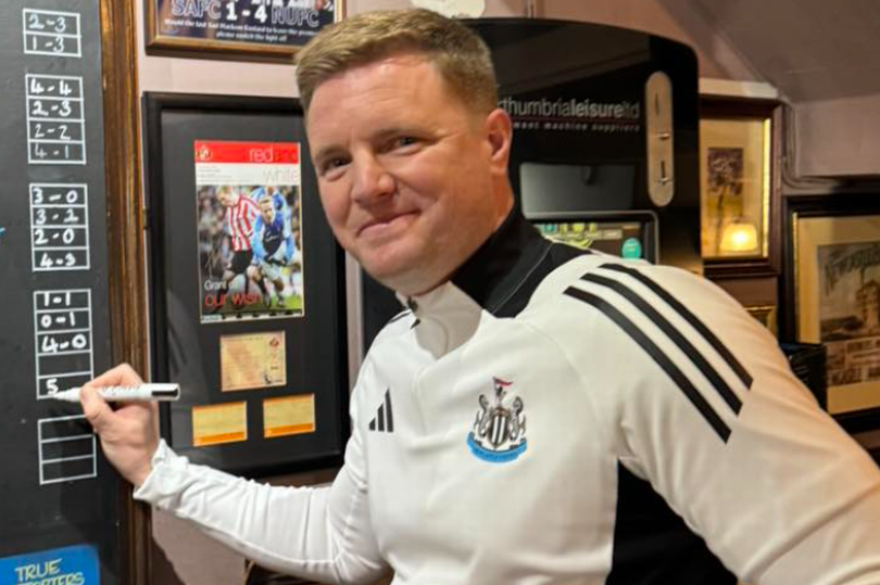 Eddie Howe at The Strawberry in Newcastle
