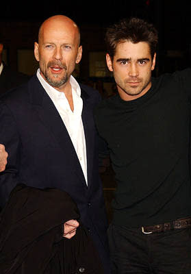 Bruce Willis and Colin Farrell at the LA premiere of MGM's Hart's War