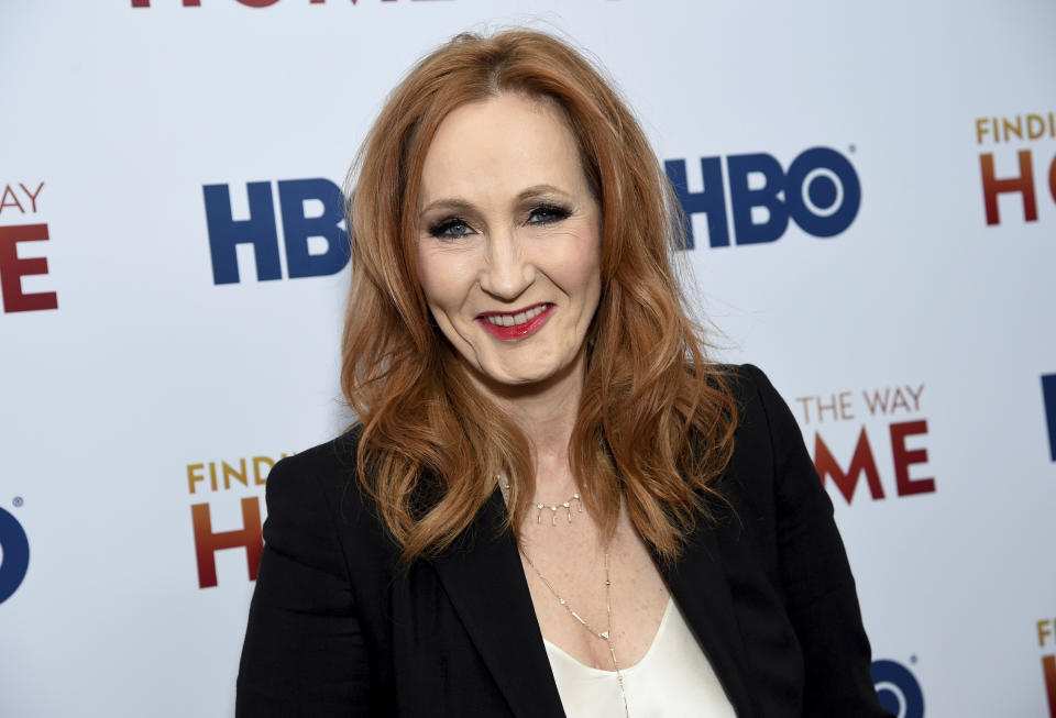 Author and Lumos Foundation founder J.K. Rowling attends the HBO Documentary Films premiere of "Finding the Way Home" at 30 Hudson Yards on Wednesday, Dec. 11, 2019, in New York. (Photo by Evan Agostini/Invision/AP)