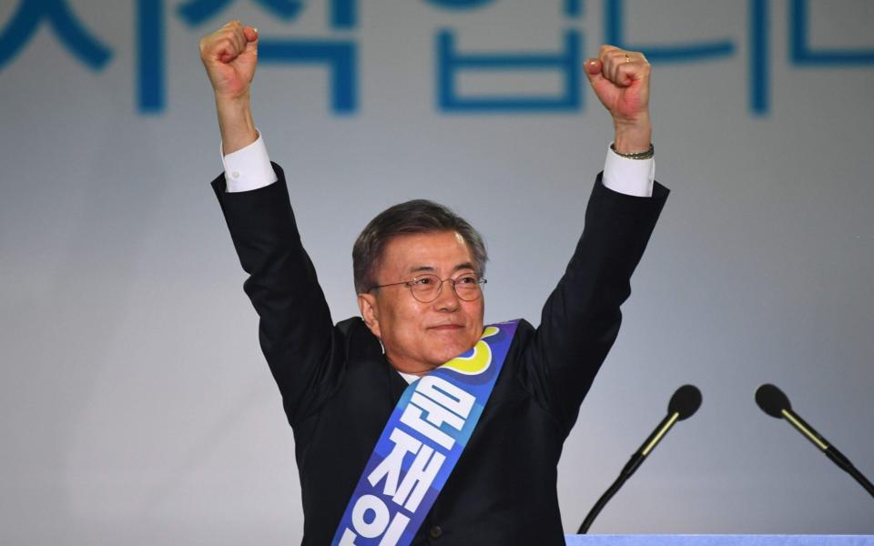 Moon Jae-In, - Credit: Jung Yeon-Je/AFP