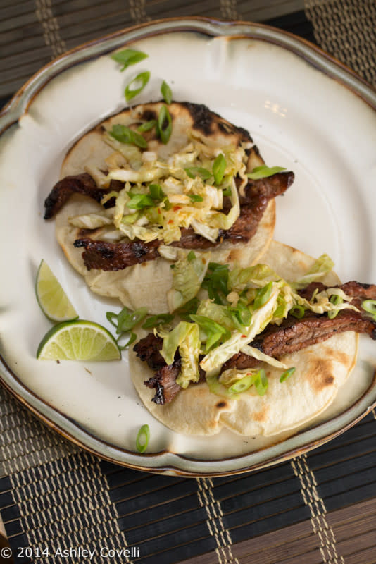 <p>Big Flavors From A Tiny Kitchen</p><p> A simple marinade imparts a wonderful flavor to the beef, and a quick kimchi-esque topping really kicks up the heat and adds a nice crunch.</p><p><strong>Get the recipe:</strong> Korean-Style Beef Tacos</p>
