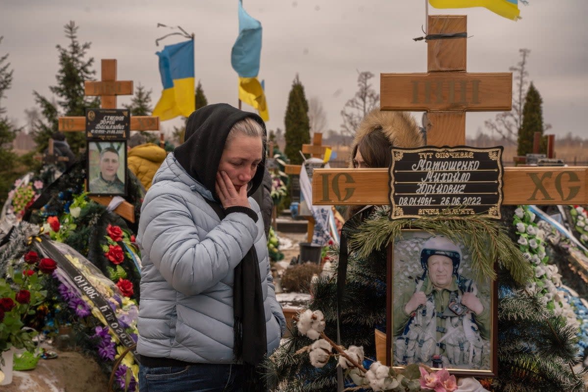 Tetiana’s son joined the Azov brigade and was killed a month ago in Bakhmut (Bel Trew)