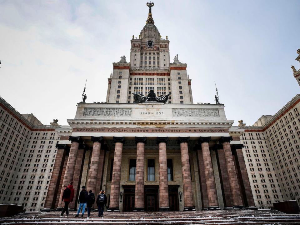 The main building of Moscow State University.