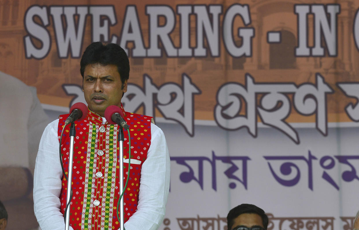 Biplab Deb sorgt gerade mit seiner Theorie über die Entstehung der Internets für Furore. (Bild: AP Photo)