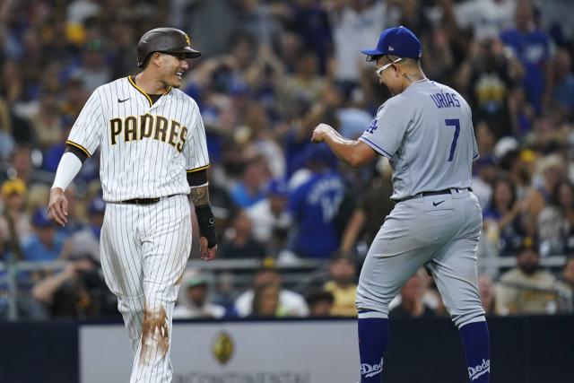 Urias sharp, Dodgers unload in rout of Padres