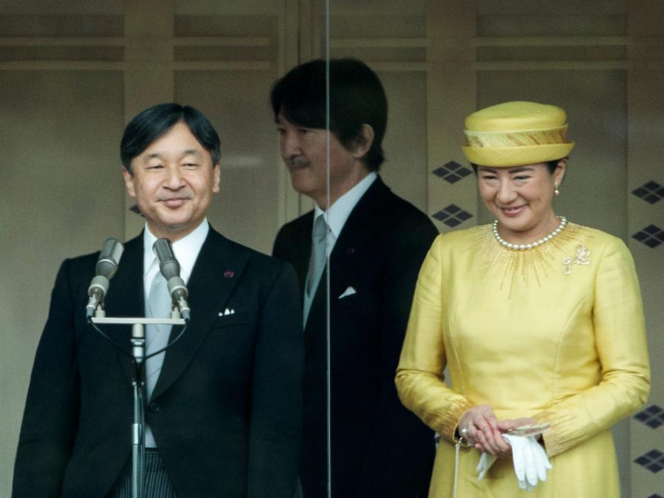 Emperor Naruhito, Crown Prince Akishino, and Empress Masako