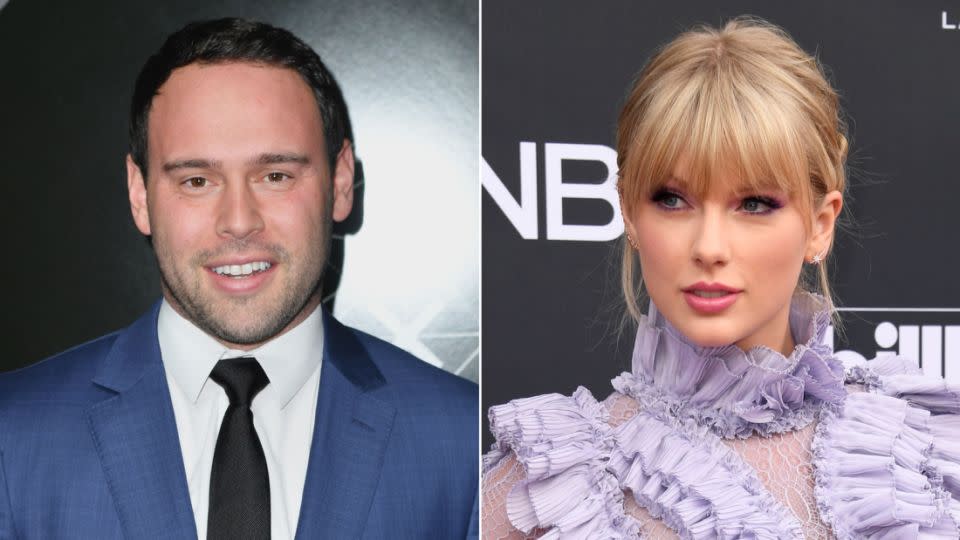 Scooter Braun and Taylor Swift. - Getty Images