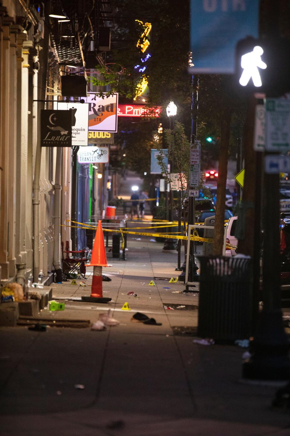 North of Downtown Cincinnati, Over-the-Rhine has historically seen more crime than most other neighborhoods. In August 2022, a mass shooting near Mr. Pitiful's on Main Street left nine people injured.