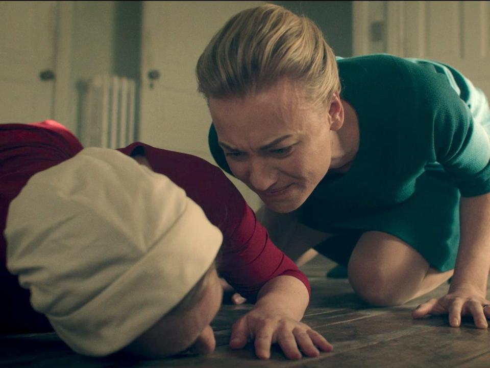 Serena Joy yelling at Offred Handmaid's Tale