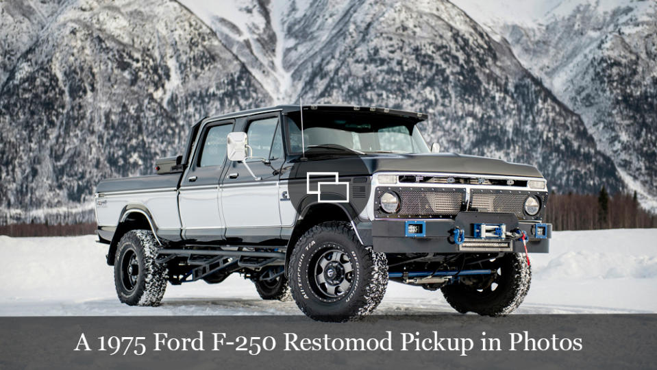 A 1975 Ford F-250 restomod pickup.