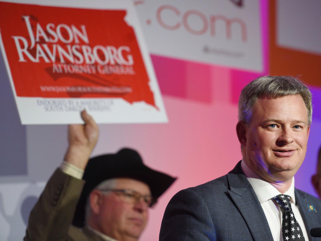 Jason Ravnsborg, South Dakota’s attorney general, who is at the centre of an investigation into a fatal collision  (AP)