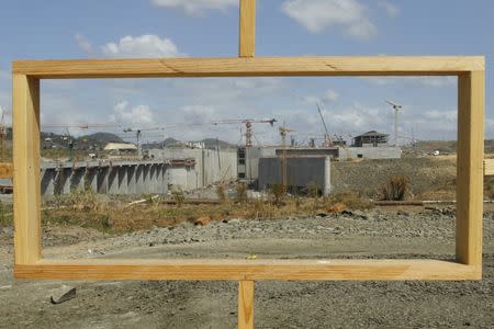 A general view of the third set of locks on the Pacific side, is seen at the Panama Canal Expansion Project in Panama City March 24, 2015. REUTERS/Carlos Jasso