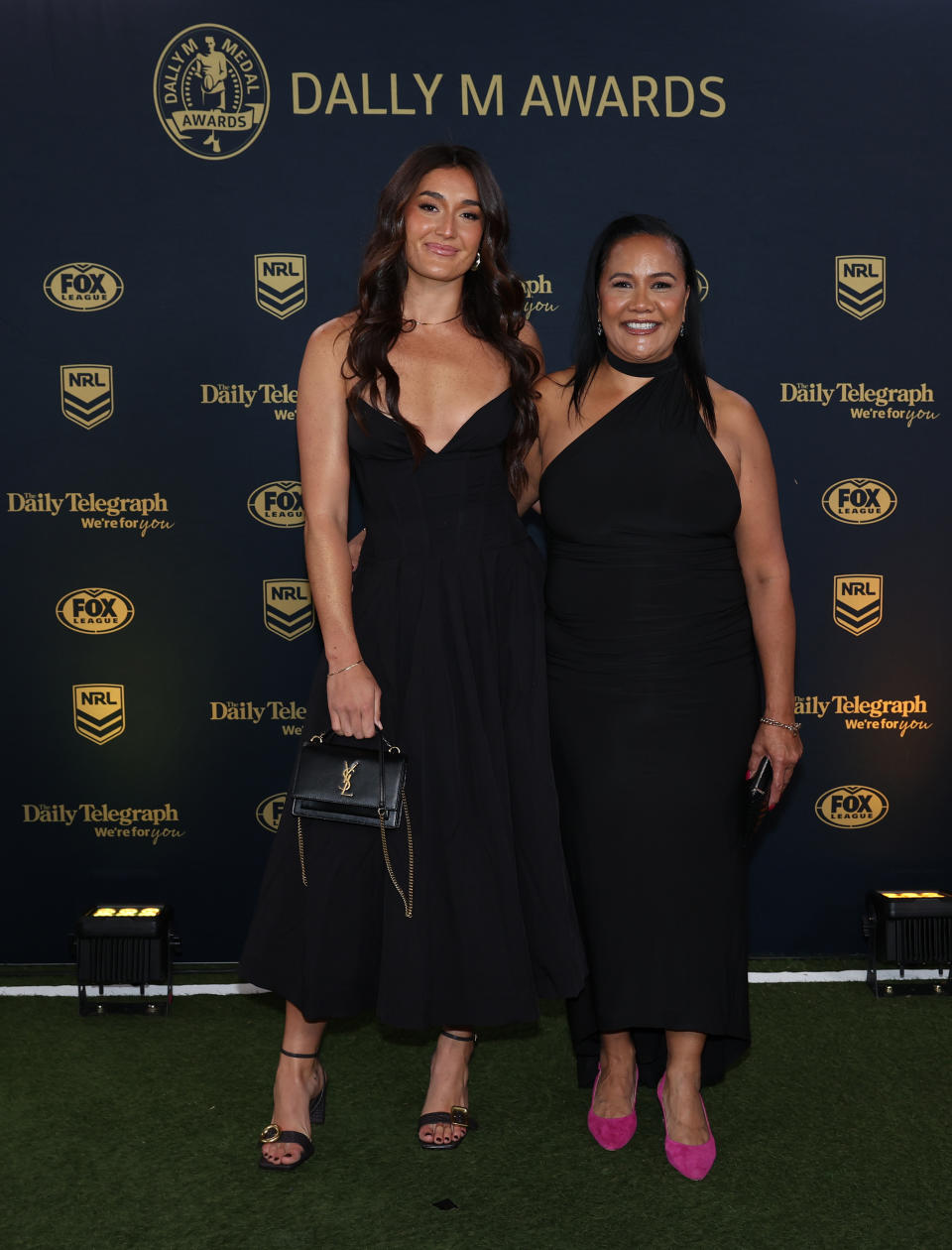 Olivia Kernick and her mum at the Dally M.