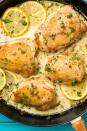 <p>This one-pan lemony chicken is a total winner.</p><p>Get the <a href="https://www.delish.com/uk/cooking/recipes/a29545507/skillet-chicken-piccata-recipe/" rel="nofollow noopener" target="_blank" data-ylk="slk:Chicken Piccata;elm:context_link;itc:0;sec:content-canvas" class="link ">Chicken Piccata</a> recipe.</p>