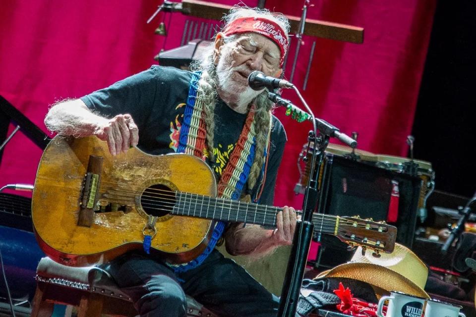 Willie Nelson shown here at a concert at The Pavilion at Star Lake.