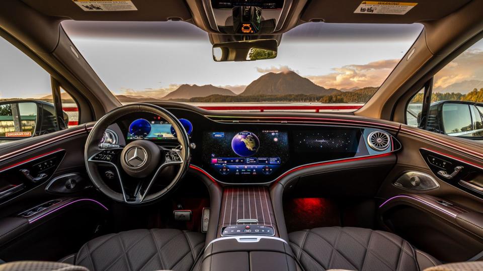 the interior of the 2024 mercedes maybach eqs 680 suv
