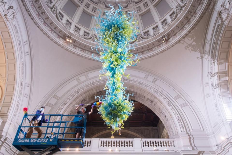 Museum technician Andy Monk at the Victoria and Albert Museum in London (Dominic Lipinski/PA) (PA Archive)