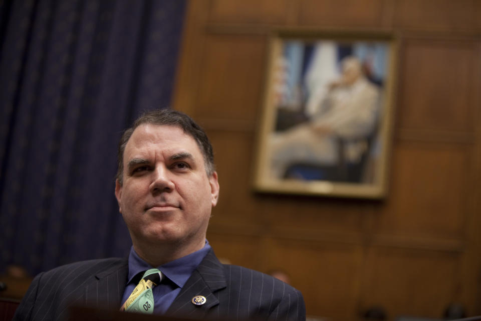 House Financial Services Committee member Rep. Alan Grayson, D-Fla., listens to Federal Reserve Chairman Ben Bernanke testify before the committee on Capitol Hill in Washington, Thursday, Oct. 1, 2009.  (AP Photo/Evan Vucci)
