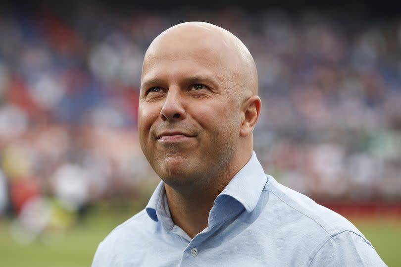 Arne Slot smiles during his time as Feyenoord boss.