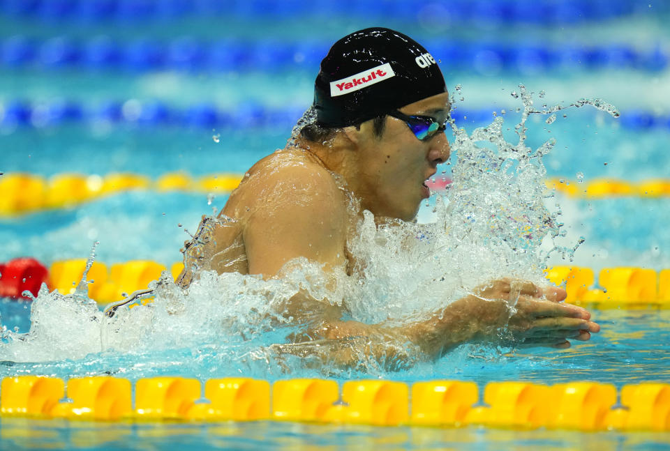 Lewis Clareburt of New Zealand competes in the Men 200m Medley semifinal at the 19th FINA World Championships in Budapest, Hungary, Tuesday, June 21, 2022. (AP Photo/Petr David Josek)