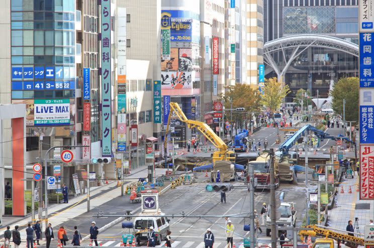 Work underway in Fukuoka [Rex]