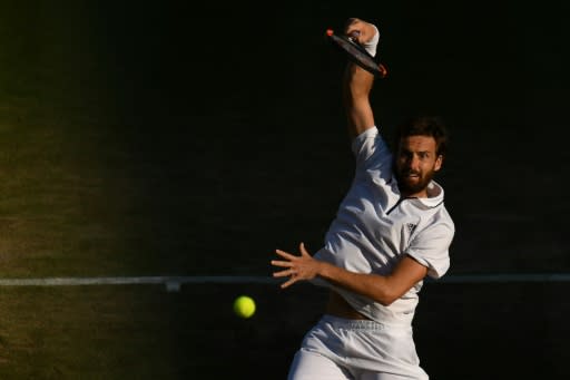 Shock win: Latvia's Ernests Gulbis on his way to beating Alexander Zverev