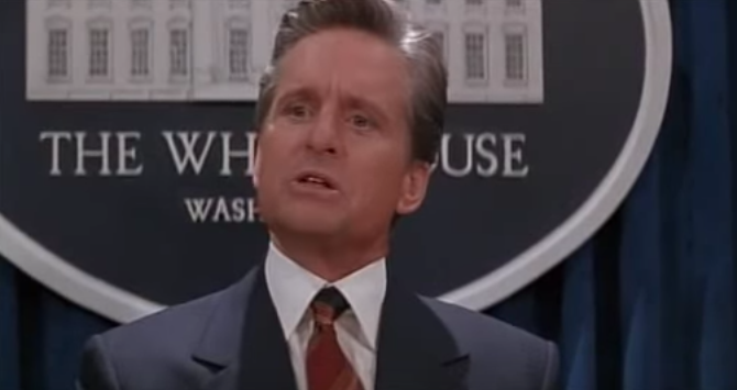 Michael Douglas in 'The American President'