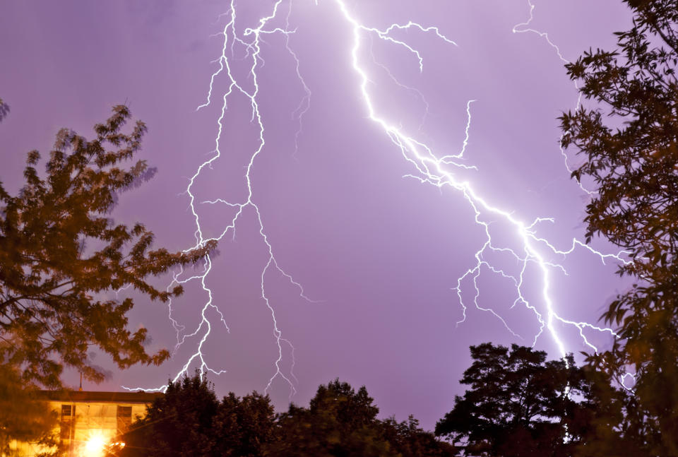 A lightning strike