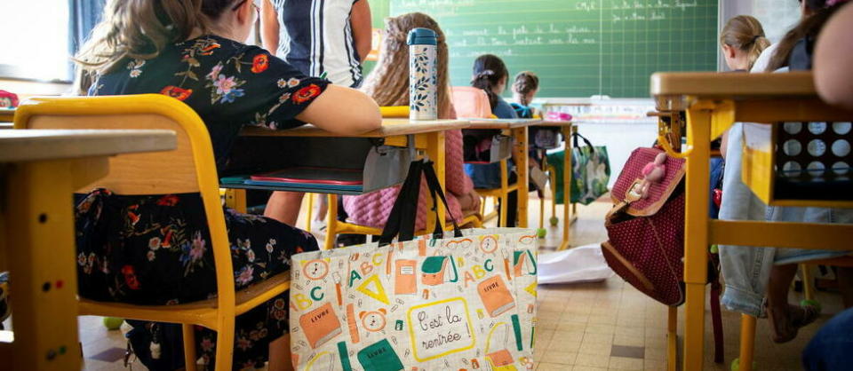 De jeunes élèves dans une salle de classe (illustration).
