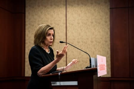 U.S. House Speaker Nancy Pelosi (D-CA) speaks during a news conference on lowering drug costs, at the U.S. Capitol in Washington