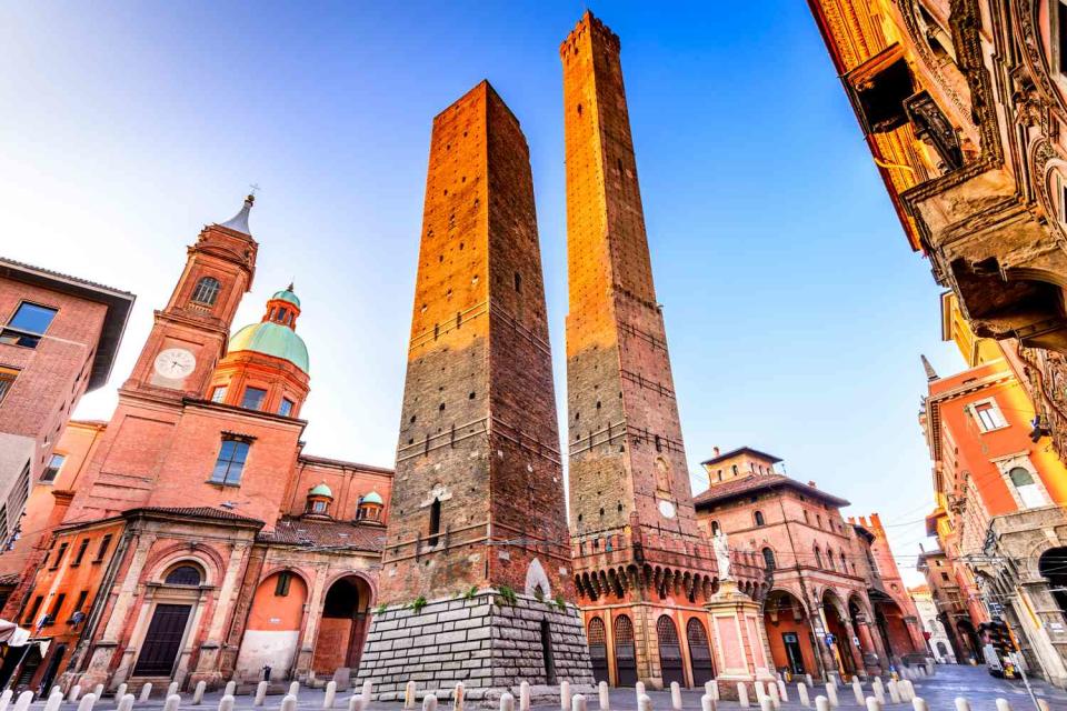 <p>Getty</p> The Two Towers in Bologna, Italy. 