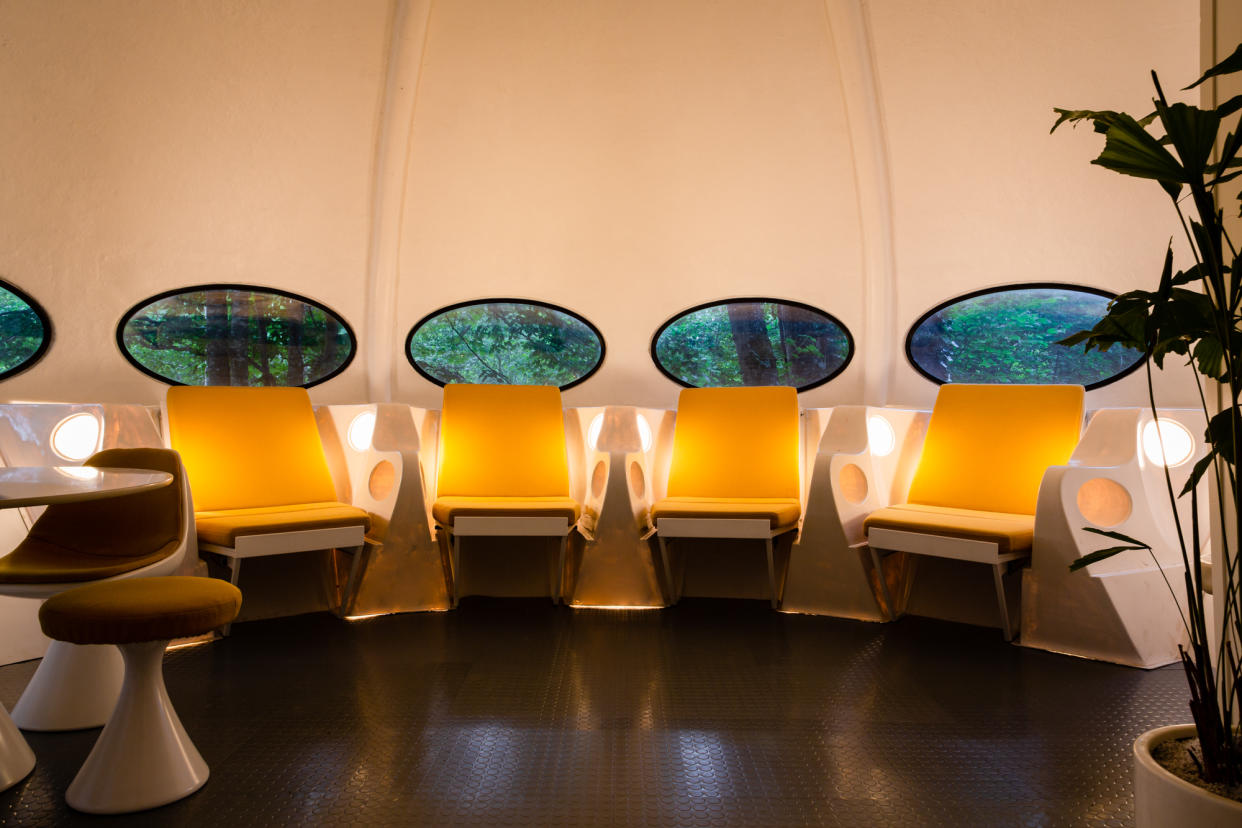 The space-age interior of the Futuro House (Image: Marston Park) 