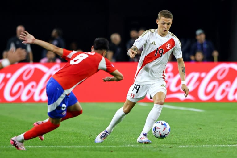 Chile y Perú empatan sin goles en aburrido partido por el Grupo A de la Copa América el 21 de junio de 2024 en Arlington, Texas (Aric Becker)