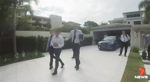 Richard Malborough was arrested at his luxury home on Tuesday. Source: 7 News/ Queensland Police