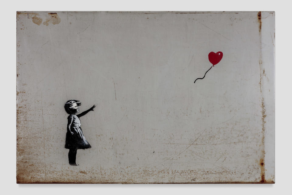 Banksy’s Girl With Balloon (Joshua White/Sotheby’s/PA)