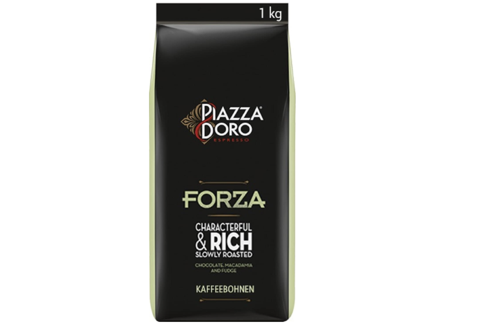 Piazza D'Oro Forza, Espresso Kaffeebohnen 1kg, 100 % Arabica, Intensität 3/5 (Bild: Amazon)