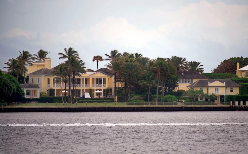 Fashion designer Tommy Hilfiger and his wife, Dee Ocleppo Hilfiger, have extensively renovated their ocean-to-lake estate at 1930 S. Ocean Blvd. in Palm Beach, viewed here from across the Intracoastal Waterway. The estate generated a property tax bill in the 2023 tax rolls of $1.17 million.