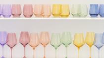 <p>Think about products you'll love using at home together, and when you entertain—like these chic colorful glasses by <a href="https://www.estellecoloredglass.com/" rel="nofollow noopener" target="_blank" data-ylk="slk:Estelle Glassware;elm:context_link;itc:0;sec:content-canvas" class="link ">Estelle Glassware</a>, pictured here.</p><p>Couples tend to entertain at home much more as they get older. And when hosting your closest friends, what drinks you'll be serving, and what glasses and stemware you will want to use should be top of mind. Sometimes the tiniest touches, like multi-colored cups and decanted wine, can make your guests feel extra special. </p>