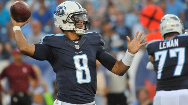 Marcus Mariota is not going to be upright very much against the talented Jags pass rush.